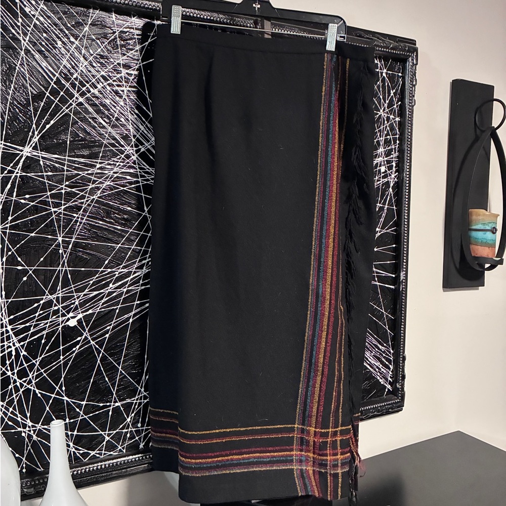 Requirements Black Skirt with Colorful Stripes